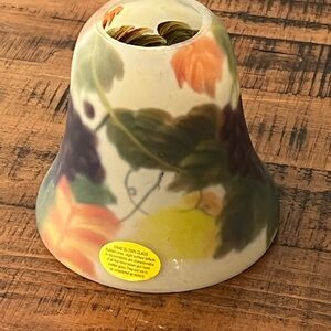Floral Hand Blown Glass Lamp Shade/Firm Price